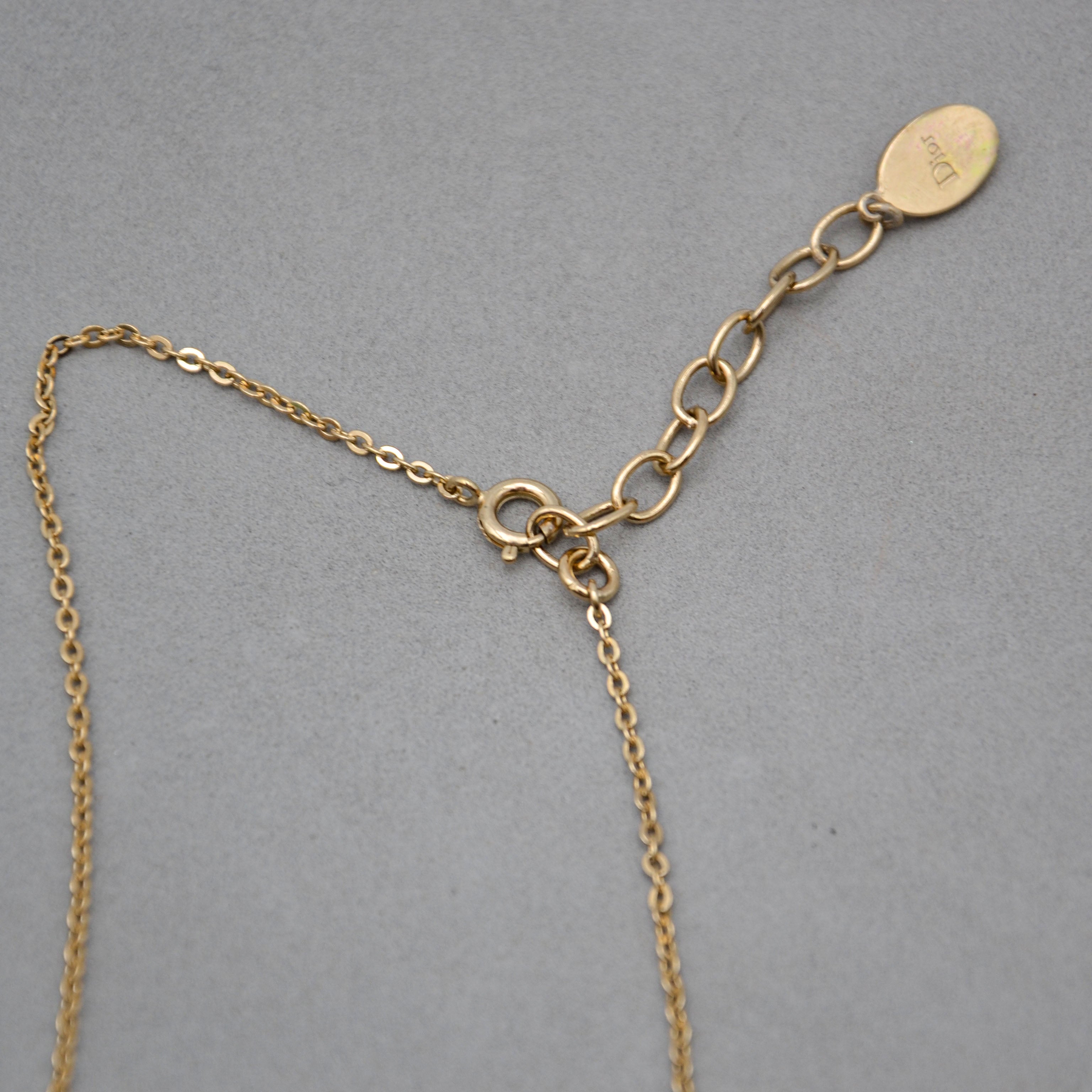 Dior Necklace Calligraphic “Dior” Signature Pavé-Set with Crystals
