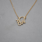 Dior Necklace Calligraphic “Dior” Signature Pavé-Set with Crystals