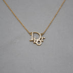 Dior Necklace Calligraphic “Dior” Signature Pavé-Set with Crystals