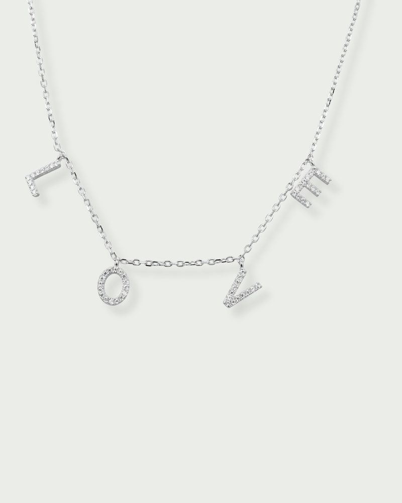Collier Love - Blanc