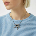 Givenchy Collar Vintage Plateado con Colgante de Estrella de Mar