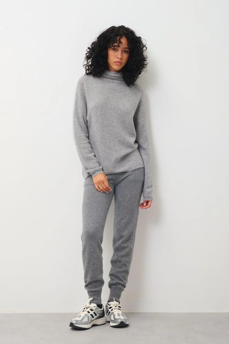 Turtleneck Sweater - Collin - Heathered Cloud