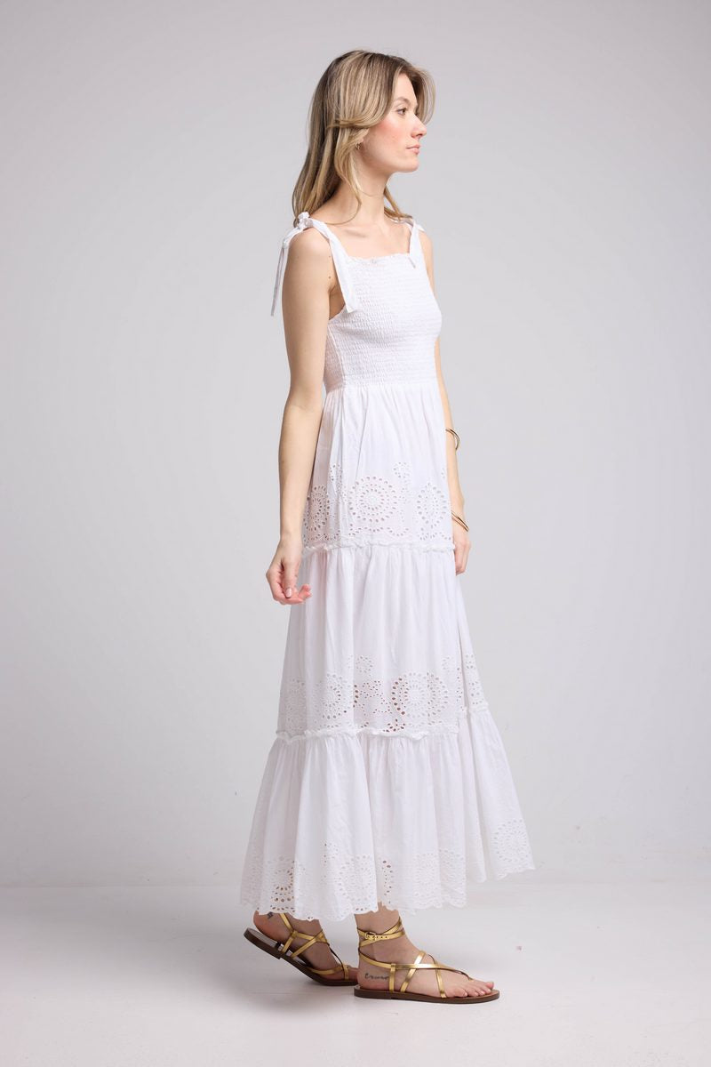 Robe Long Bretelles - Ecru
