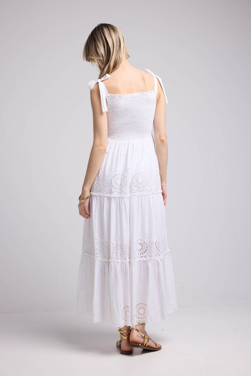 Robe Long Bretelles - Ecru