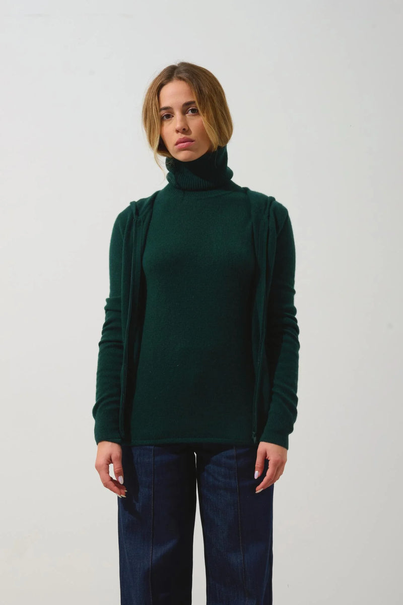 Gilet Zippé Capuche - Colombis - Cyprès