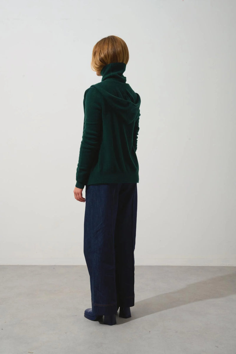 Gilet Zippé Capuche - Colombis - Cyprès