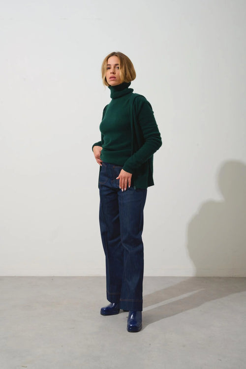 Gilet Zippé Capuche - Colombis - Cyprès