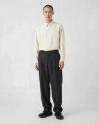 Coltesse - Pantalón Dos Plisados Gris Oscuro