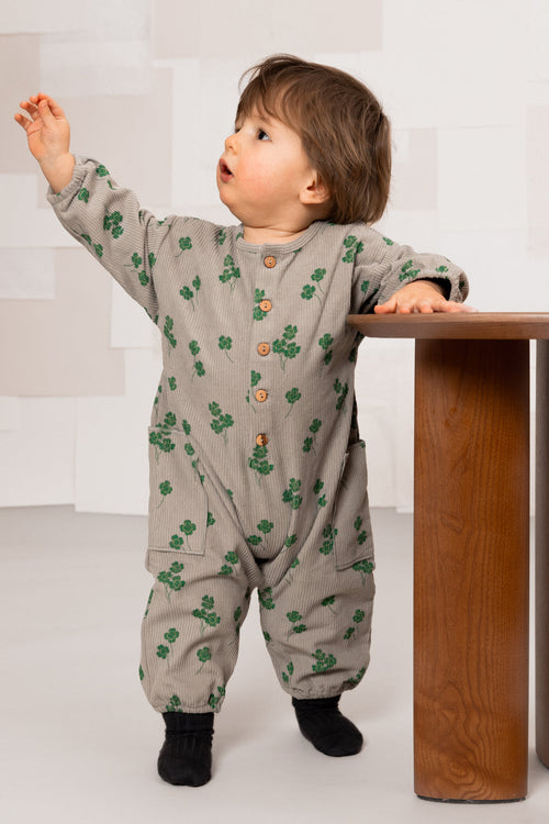 Combinaison Big Papi Corderoy Gris Trèfles