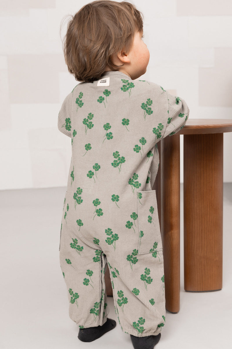 Combinaison Big Papi Corderoy Gris Trèfles