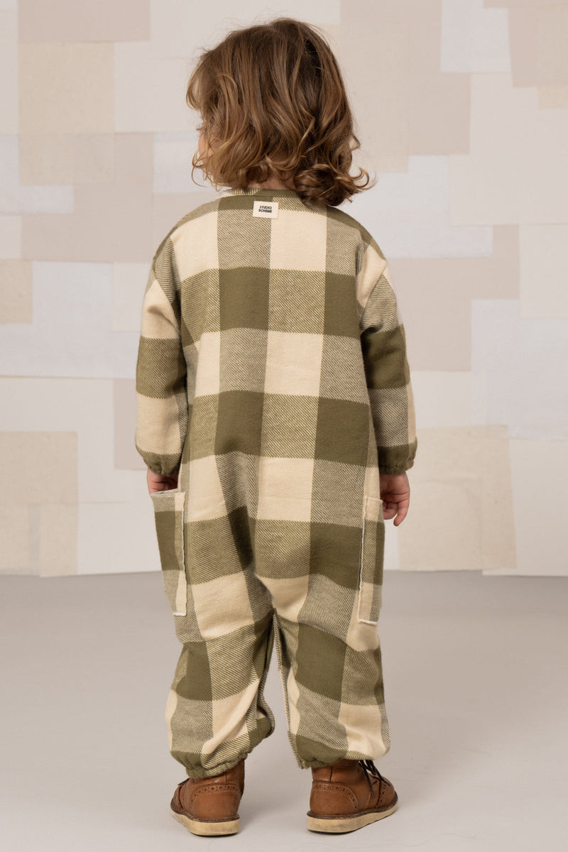 Combinaison Big Papi Flanelle Vichy Kaki