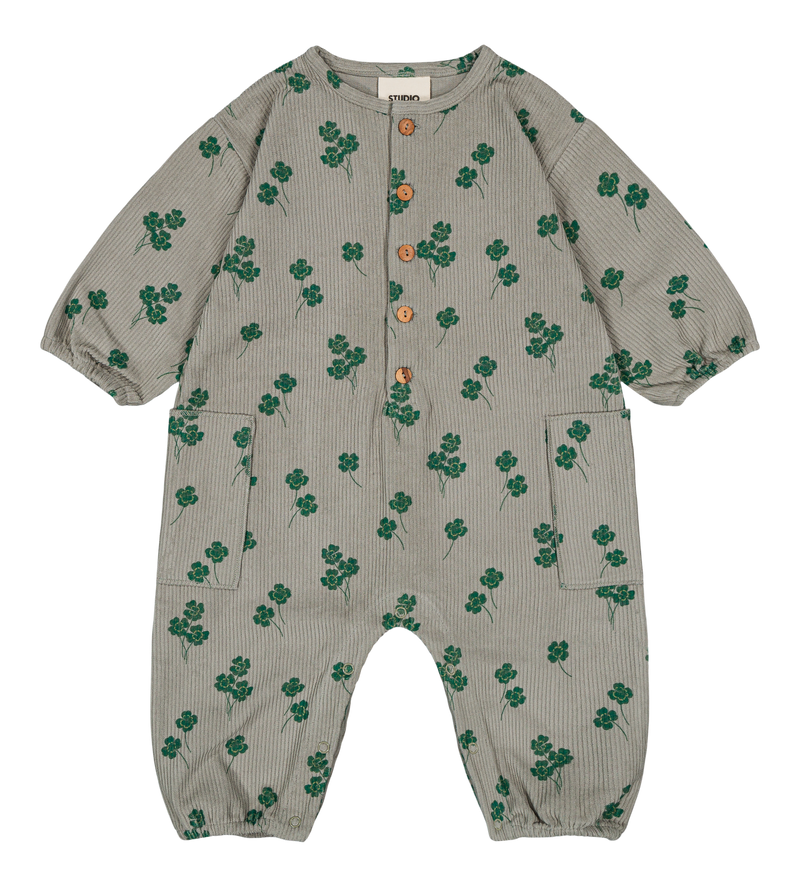 Combinaison Big Papi Corderoy Gris Trèfles