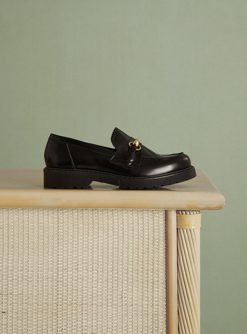 MOCASSINS NOIRS COME PETITE MENDIGOTE