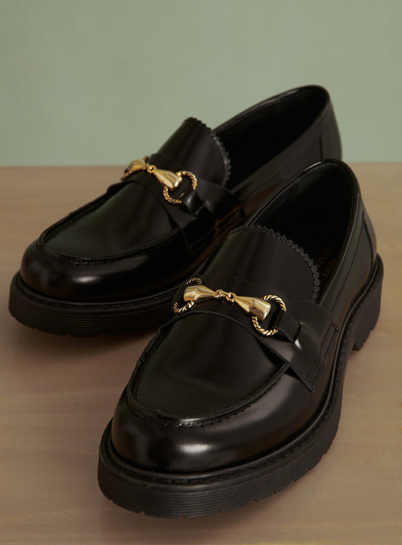 MOCASSINS NOIRS COME PETITE MENDIGOTE