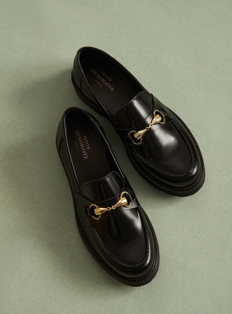 MOCASSINS NOIRS COME PETITE MENDIGOTE