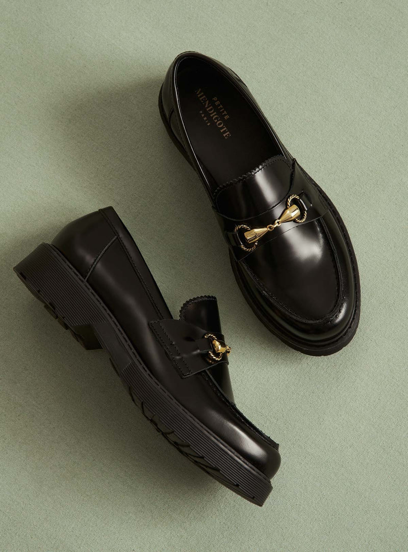 MOCASSINS NOIRS COME PETITE MENDIGOTE