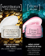 Difference between Mystérieux global anti-aging cream and Garancia Étoile du jour pink volumizing cream