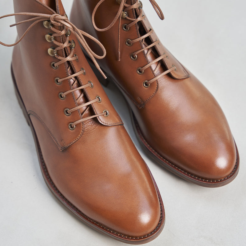 Combat Boots L'Homme Compliqué Cuir Bourbon