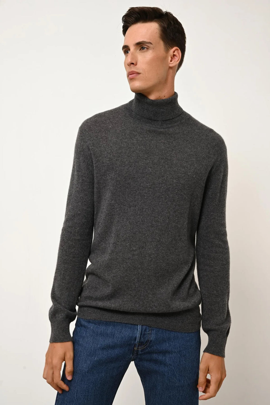 Pull Col Roulé - Connor - Anthracite Chiné