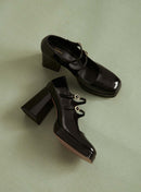 BABIES VERNIES NOIRES CONSTANCE PETITE MENDIGOTE