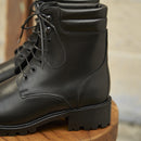 Combat Boots La Femme Convoitée Cuir Noir