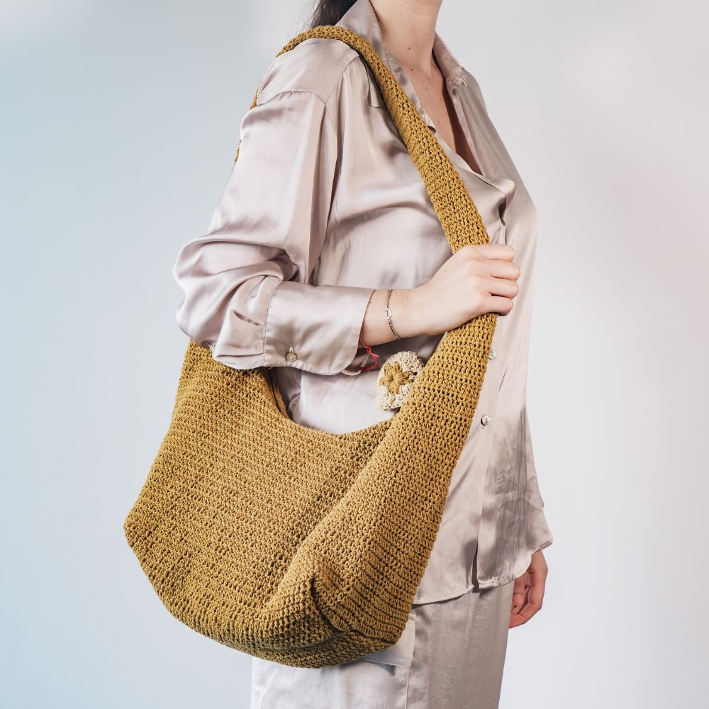 Handmade Crochet Bum Bag - Yellow