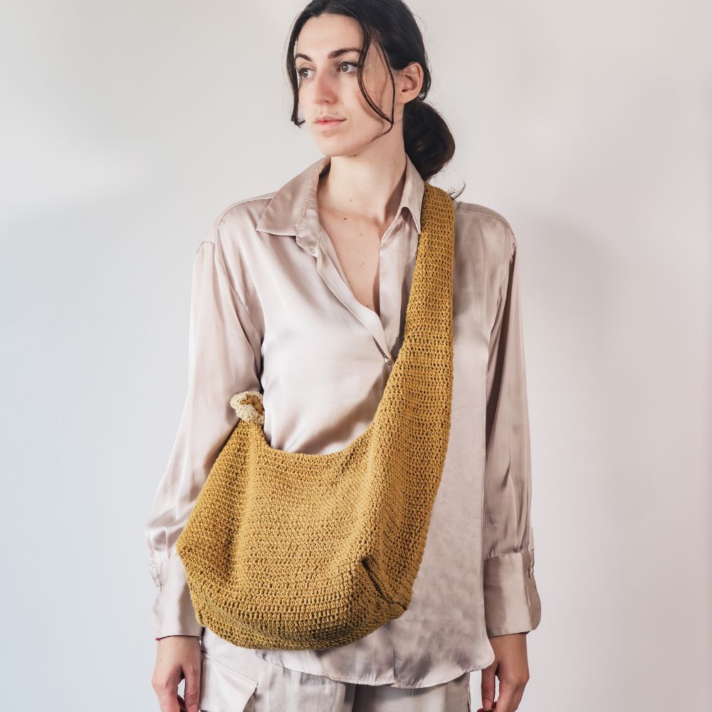 Handmade Crochet Bum Bag - Yellow
