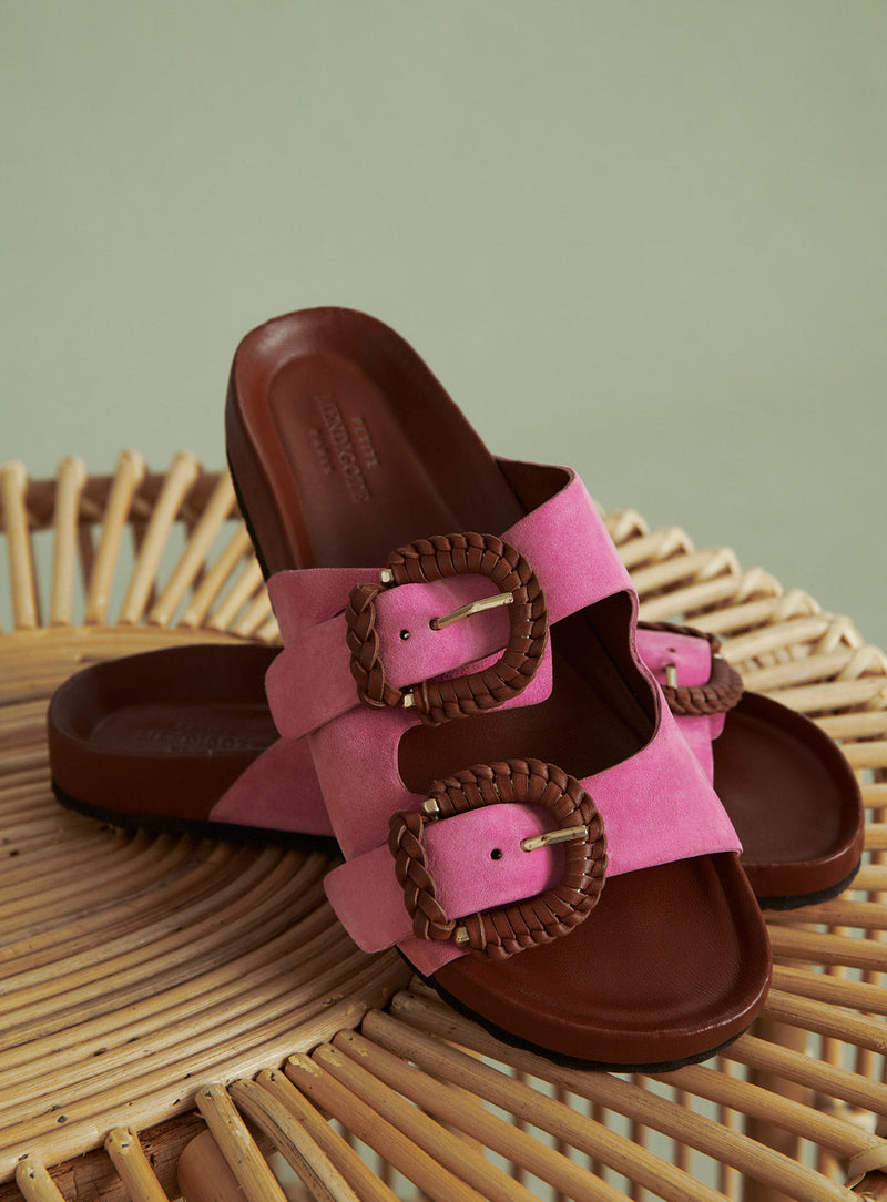 Petite Mendigote - Cora Suede Sandals - Orchidee