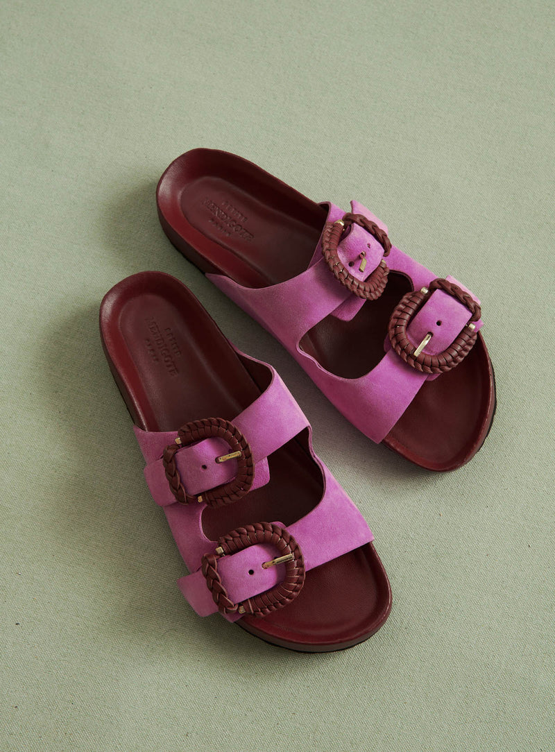 Petite Mendigote - Cora Suede Sandals - Orchidee