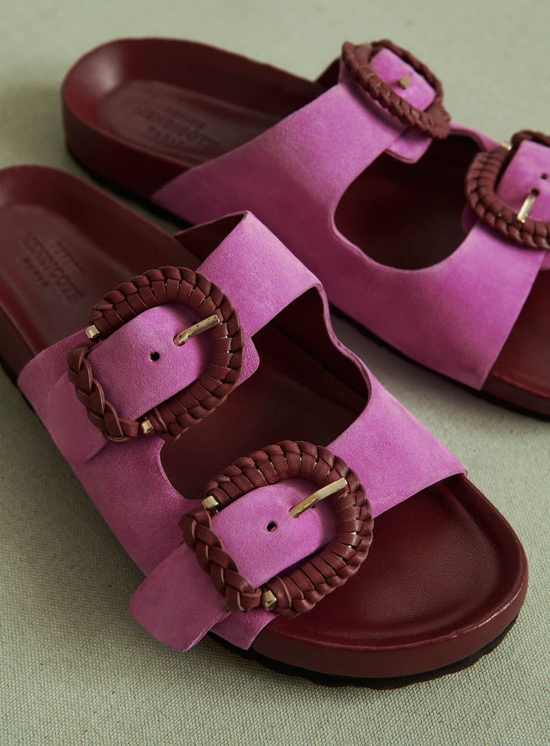Petite Mendigote - Cora Suede Sandals - Orchidee