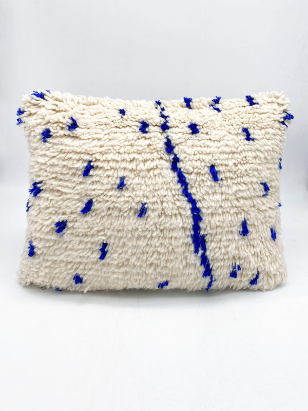 Federa per cuscino berbero marocchino blu Majorelle