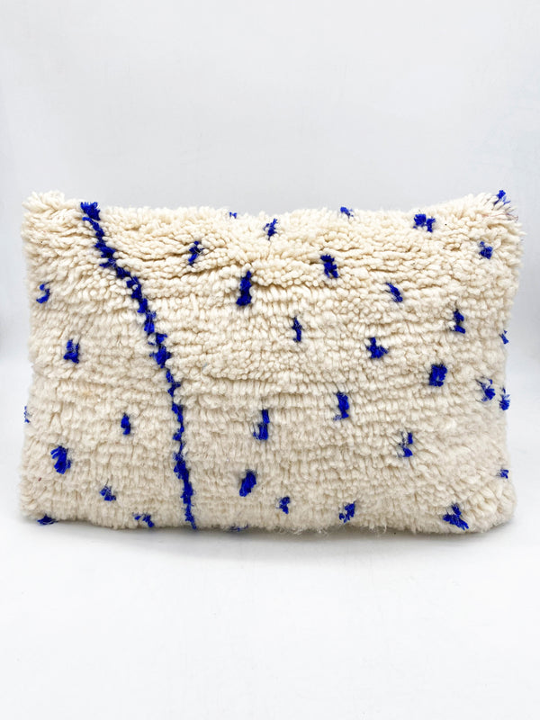 Federa per cuscino berbero marocchino blu Majorelle