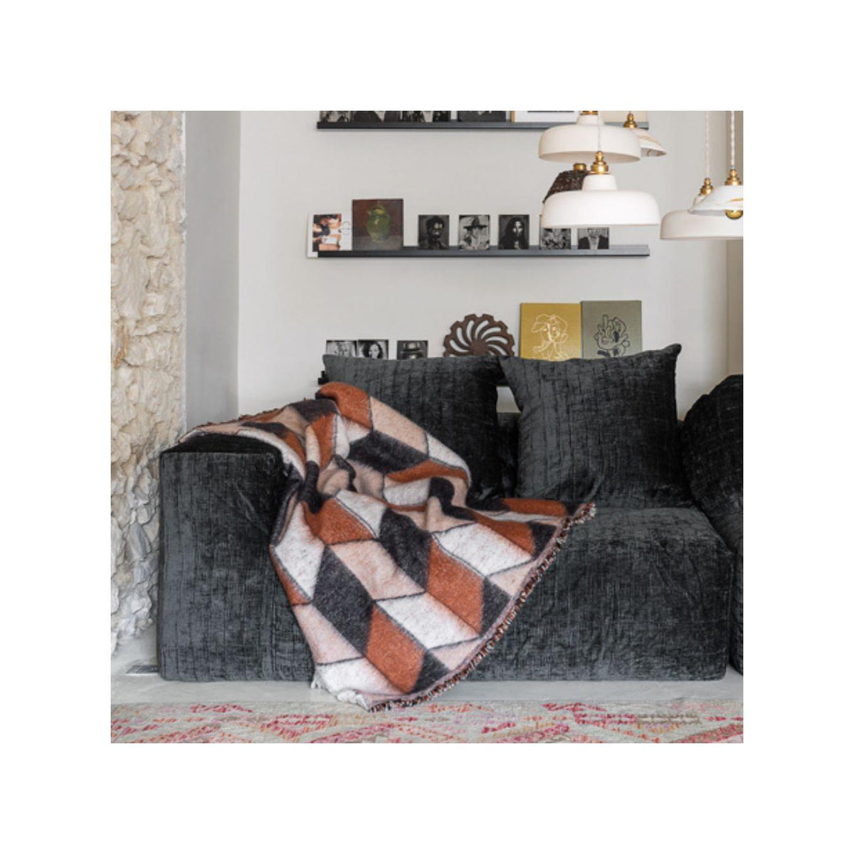 Soft Wool Throw - Couchette - Geometric