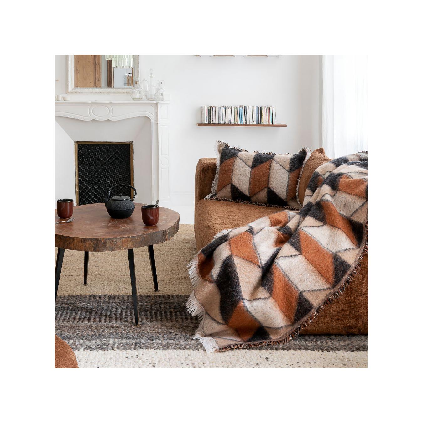 Soft Wool Throw - Couchette - Geometric