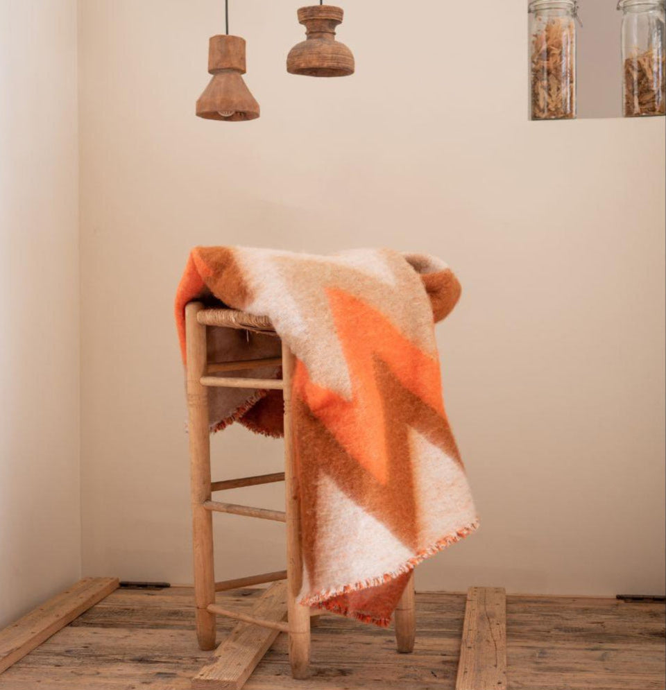 Soft Wool Throw - Couchette - Zigzag