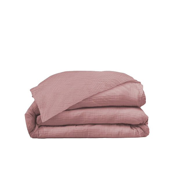 Housse De Couette - Gaze De Coton - 5 Coloris Au Choix