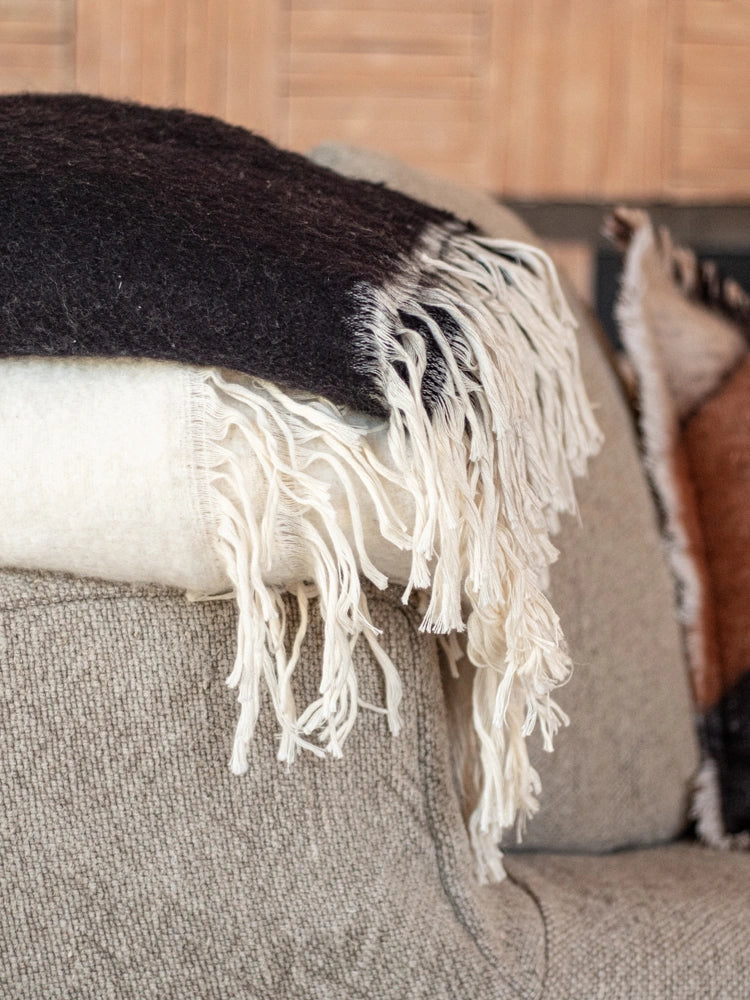 Soft Wool Throw - Couffin - Black