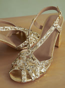 Sandales Couronne Sequin - Or/Argent