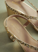 Sandales Couronne Sequin - Or/Argent