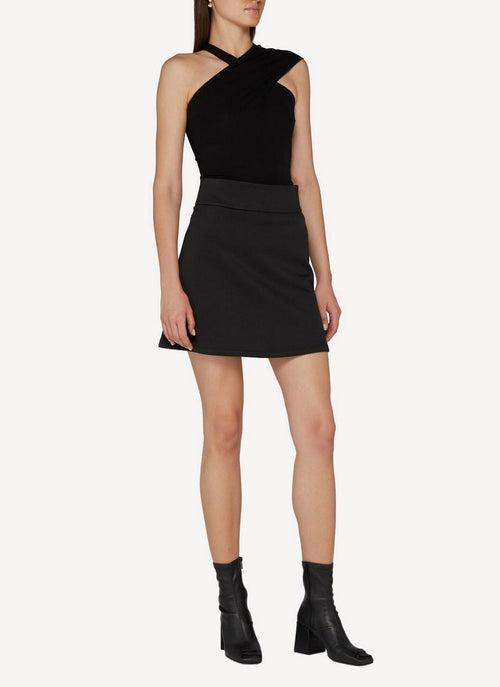 Courreges - Haut À Bretelles Croisées - Black - Femme