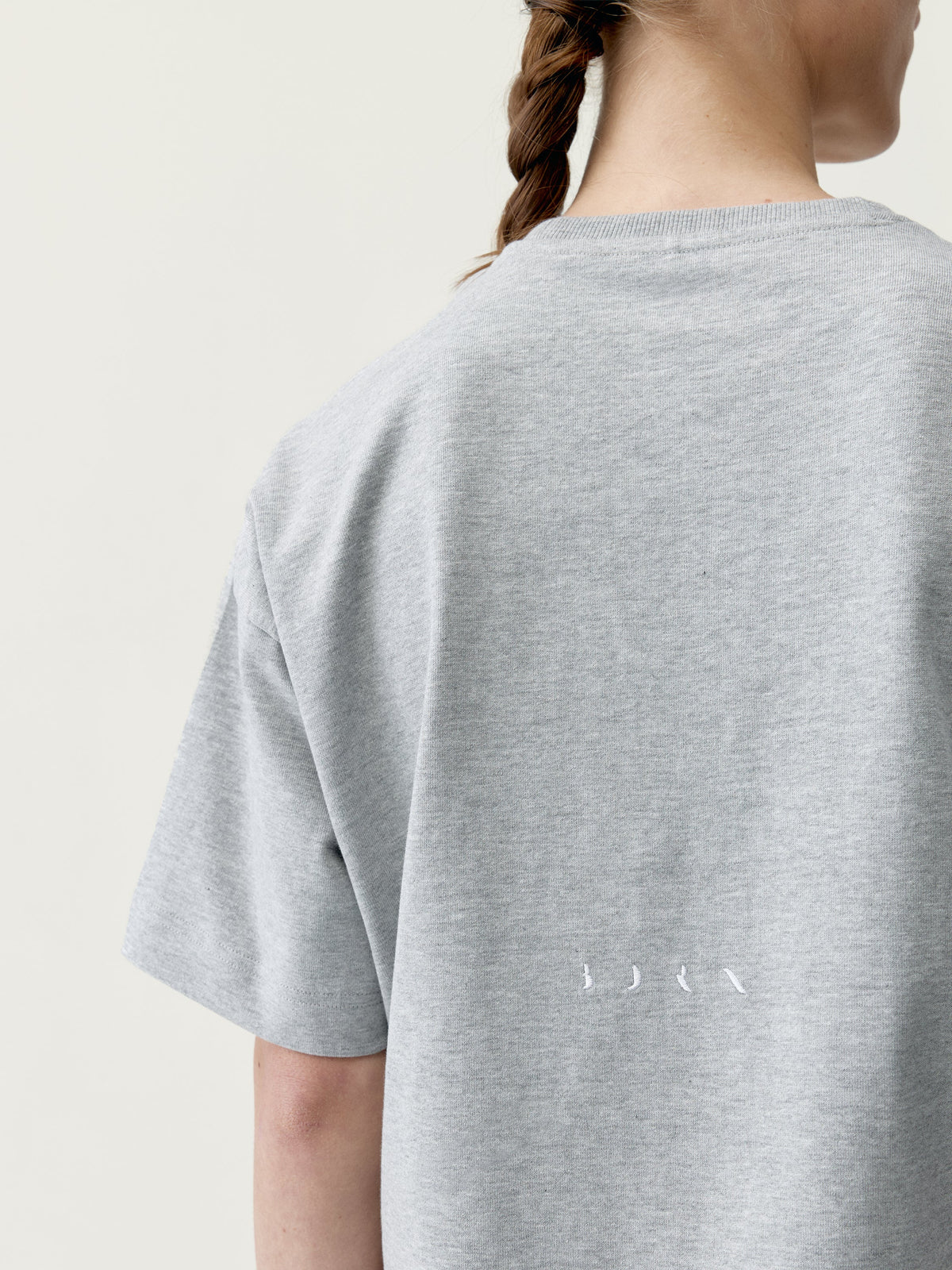 Kort T-shirt - Grijs gemêleerd - Dames