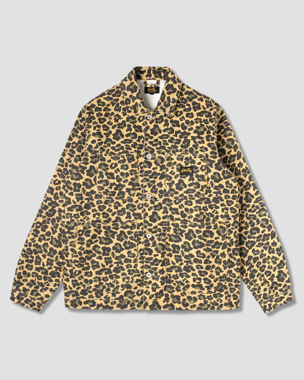 Coverall Jacket - Washed Leopard Camo Duck