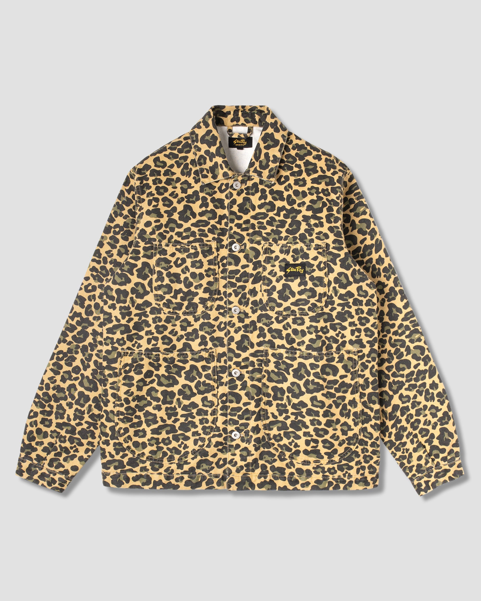 Coverall Jacket - Washed Leopard Camo Duck
