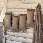 Housse De Coussin En Lin À Motif "Amérindien" Brodé - Marron
