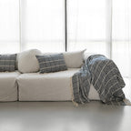 Housse De Coussin En Coton - Bleu