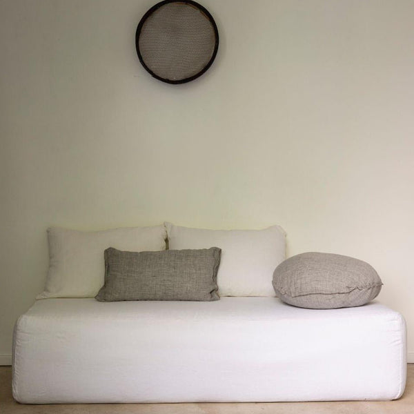 Housse de coussin en lin changeant