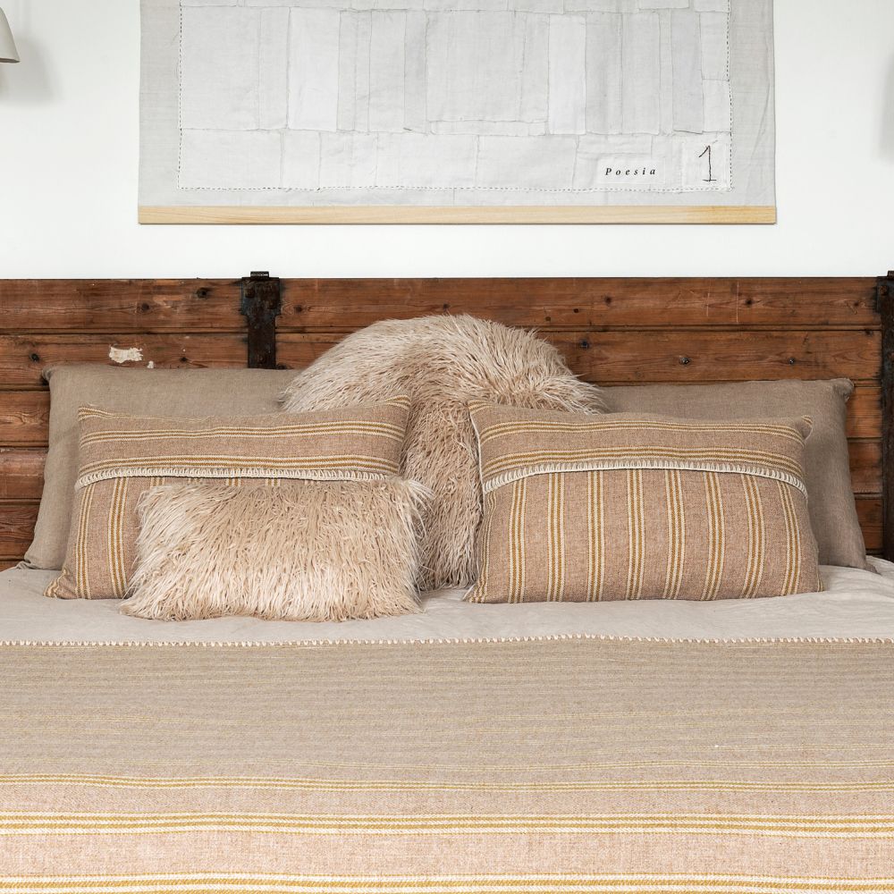 Wool Cushion Cover - Brown