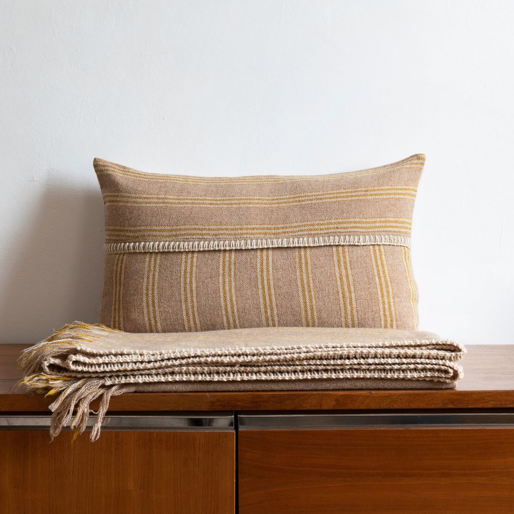 Wool Cushion Cover - Brown