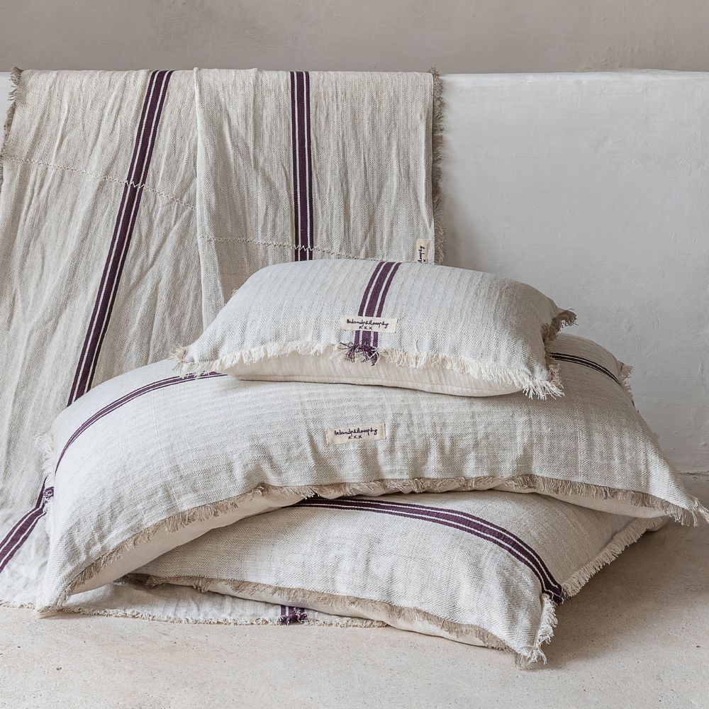 Linen and Cotton Cushion Cover - Ecru