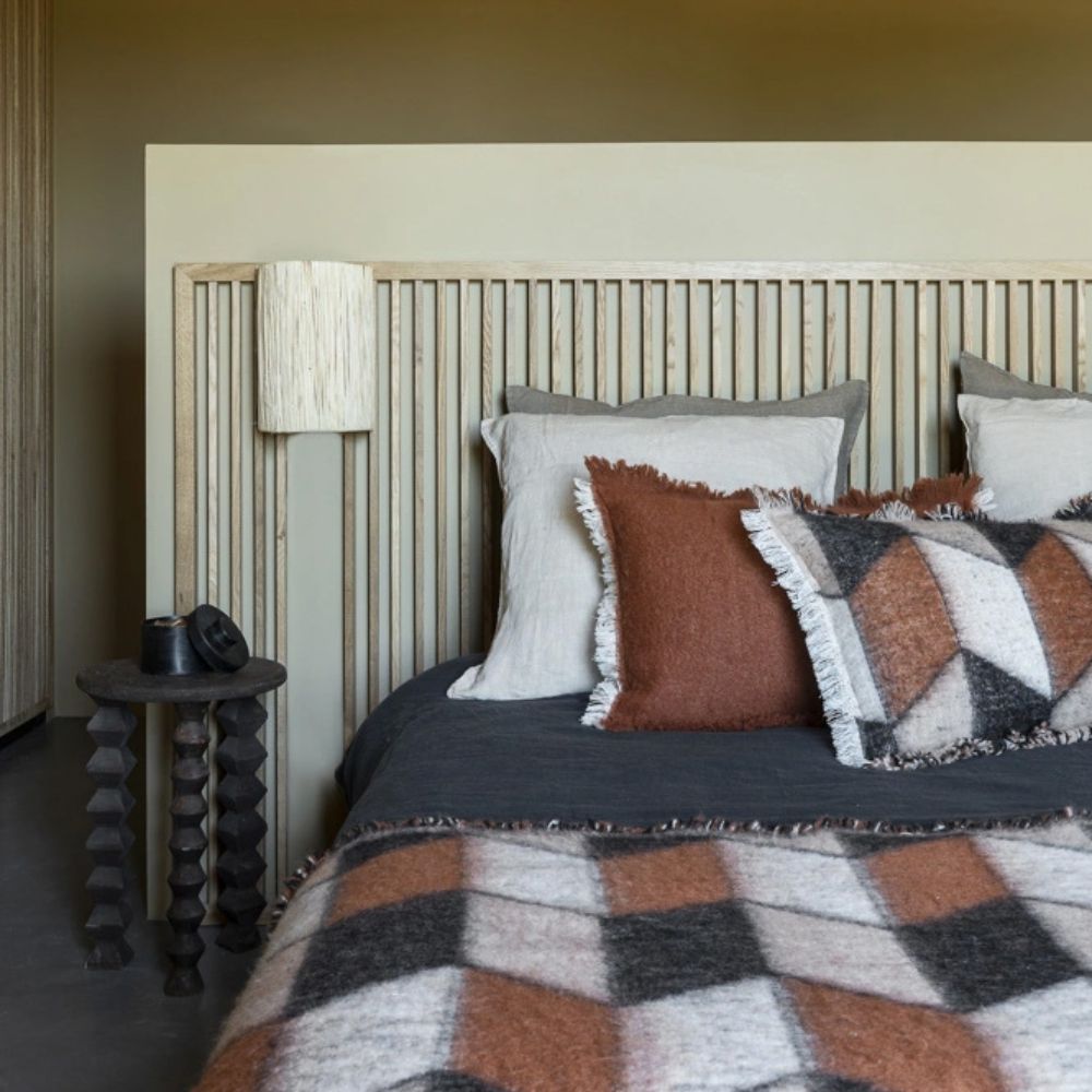 Housse De Coussin En Laine - Marron